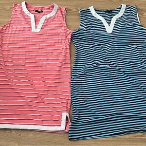 Nautica Pink and Blue Striped Dresses
